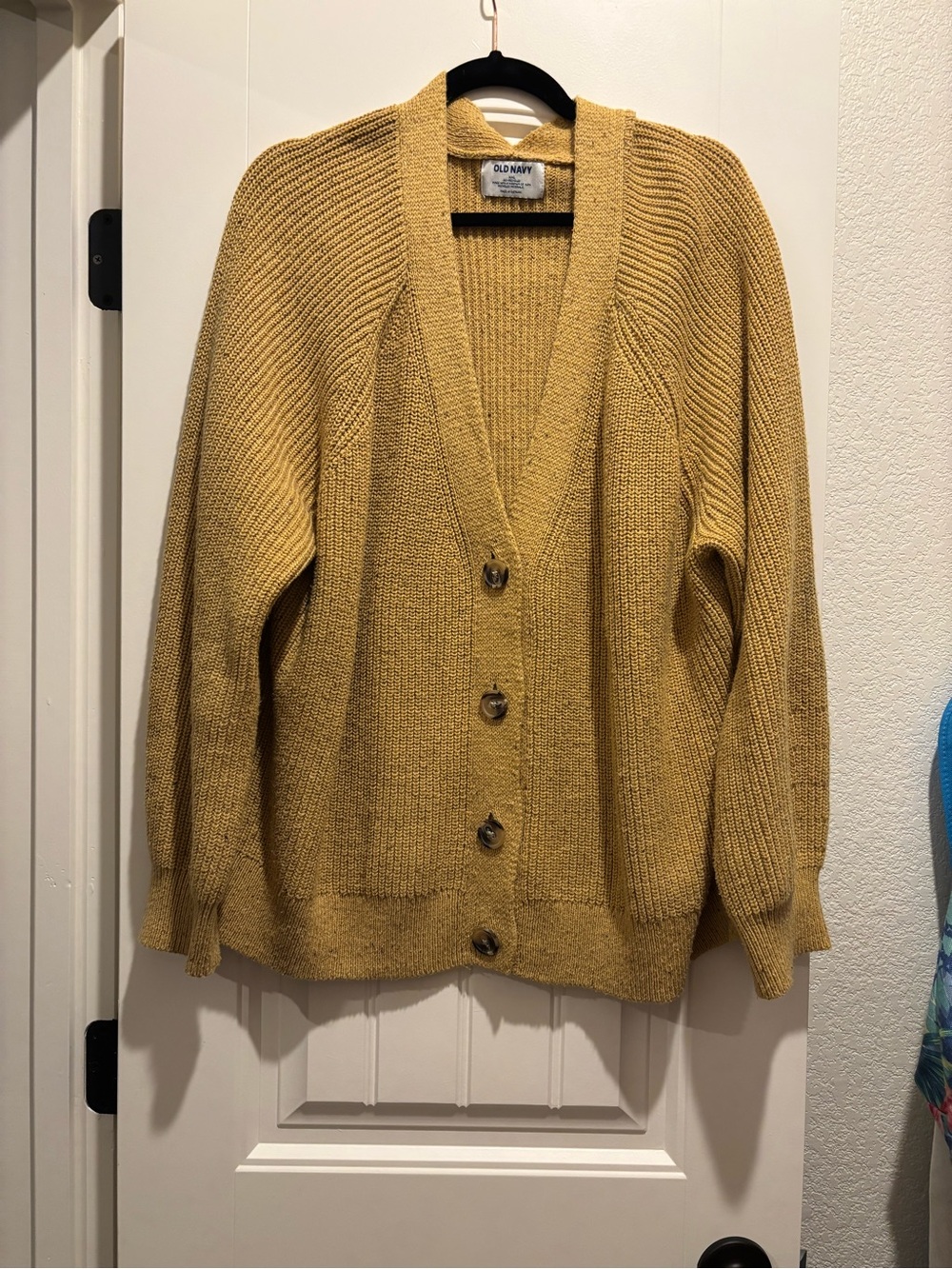 Plus Mustard Button Cardigan